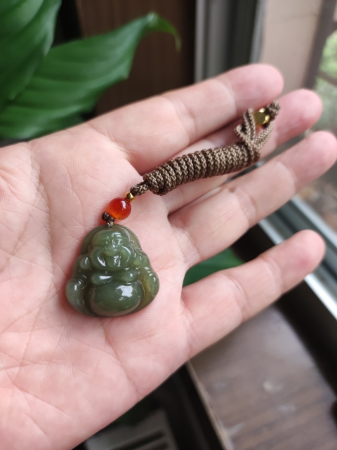 古玩玉器彌勒墜拍賣，當前價格180元