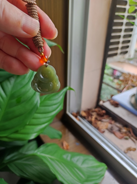 古玩玉器彌勒墜拍賣，當前價格180元
