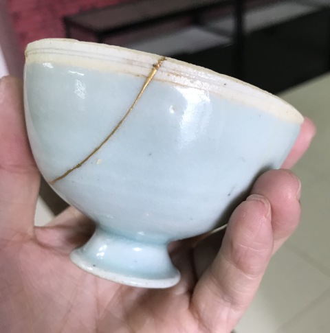 古玩陶瓷湖田窯青白釉高足盞拍賣，當前價格2200元