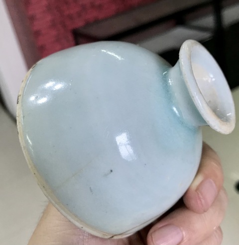 古玩陶瓷湖田窯青白釉高足盞拍賣，當前價格2200元