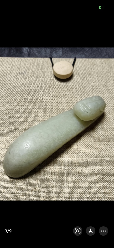 古玩玉器明代人面帶鉤拍賣，當(dāng)前價(jià)格8500元