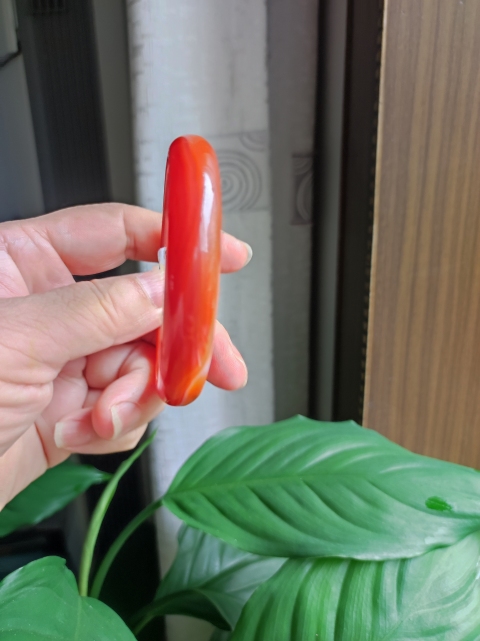 古玩玉器紅瑪瑙手鐲拍賣，當前價格180元