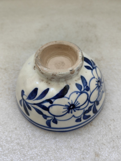 古玩陶瓷青花花卉紋茶碗拍賣，當前價格750元