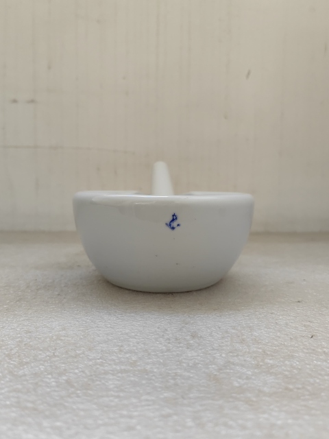 古玩陶瓷德化白瓷青花花卉紋搗藥缽拍賣(mài)，當(dāng)前價(jià)格480元