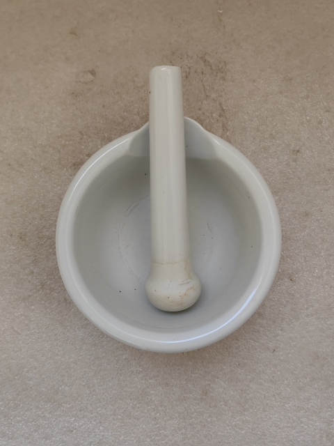 古玩陶瓷德化白瓷青花花卉紋搗藥缽拍賣(mài)，當(dāng)前價(jià)格480元