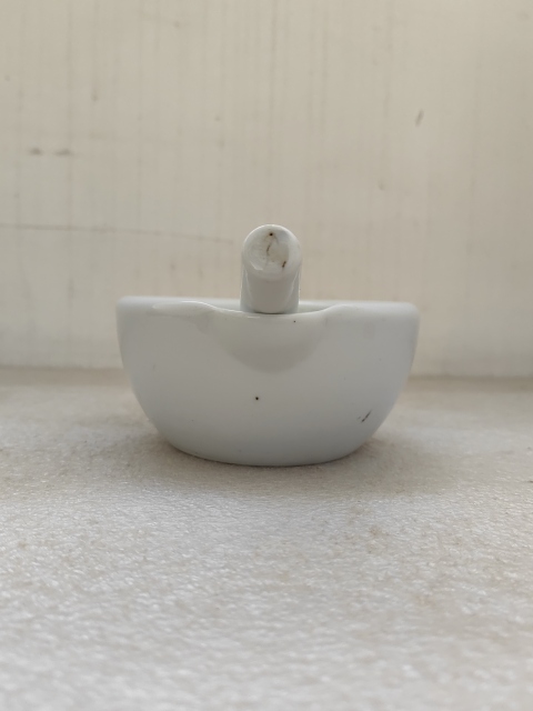 古玩陶瓷德化白瓷青花花卉紋搗藥缽拍賣(mài)，當(dāng)前價(jià)格480元