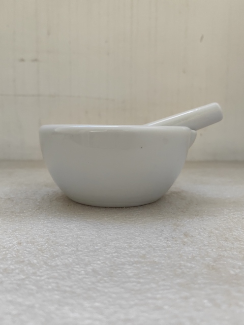 古玩陶瓷德化白瓷青花花卉紋搗藥缽拍賣(mài)，當(dāng)前價(jià)格480元