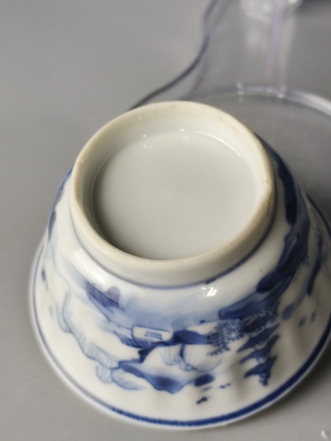 古玩陶瓷(館藏級杯碟)清康熙·青花樓臺亭閣山水紋·瓜棱杯碟套裝拍賣,當前價格1962元