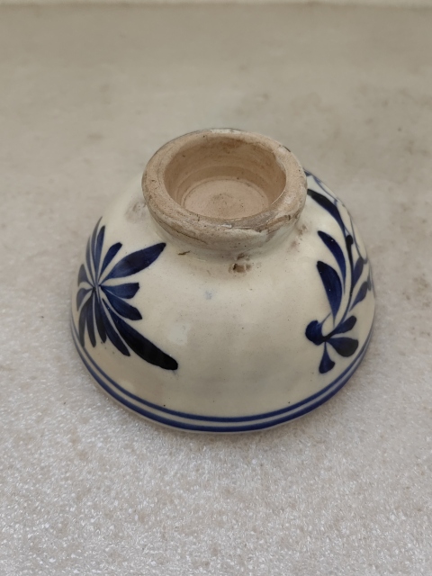 古玩陶瓷青花花卉紋茶碗拍賣，當前價格750元