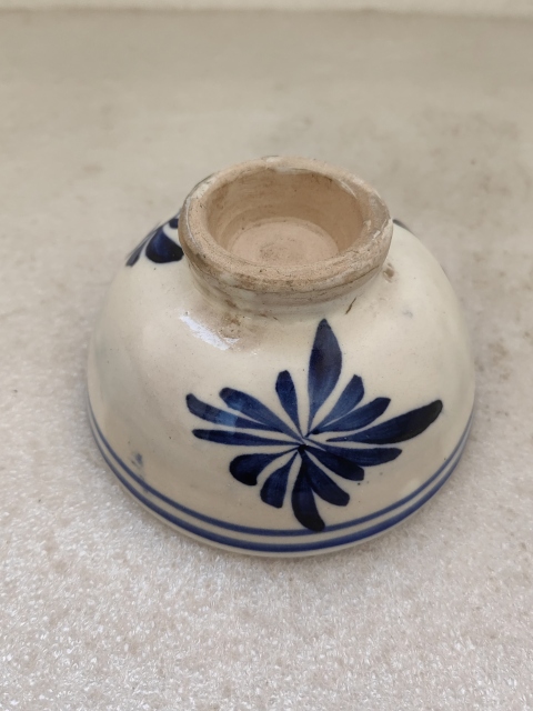 古玩陶瓷青花花卉紋茶碗拍賣，當前價格750元