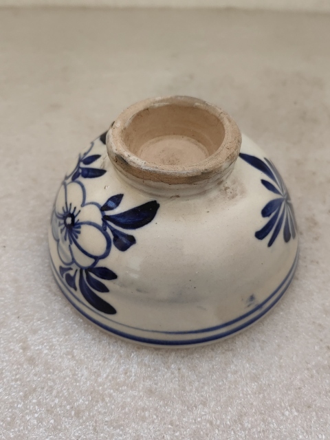古玩陶瓷青花花卉紋茶碗拍賣，當前價格750元