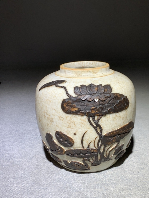 古玩陶瓷哥釉鐵銹花沙口罐拍賣,當前價格788元