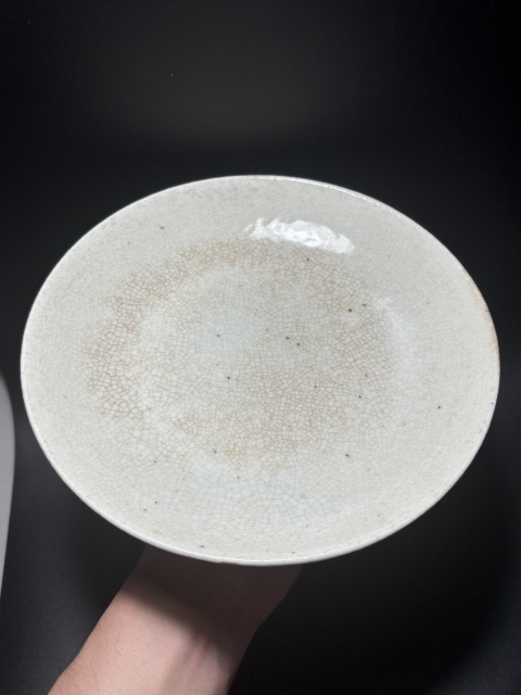 古玩陶瓷清中期·乾隆嘉慶時期 經典哥釉七星盤拍賣,當前價格988元