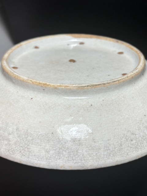 古玩陶瓷清中期·乾隆嘉慶時期 經典哥釉七星盤拍賣,當前價格988元