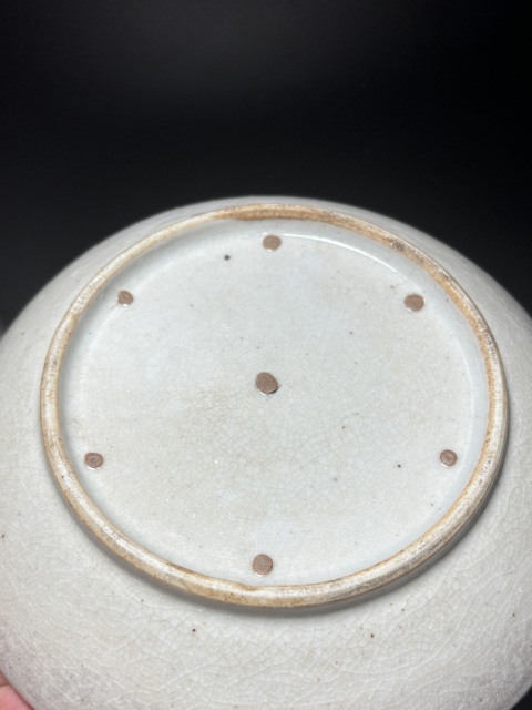 古玩陶瓷清中期·乾嘉時期哥釉七星盤拍賣，當前價格950元