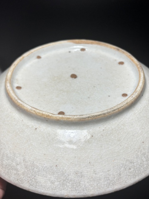 古玩陶瓷清中期·乾隆嘉慶時期 經典哥釉七星盤拍賣,當前價格988元