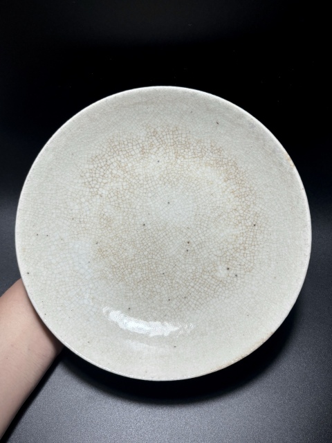 古玩陶瓷清中期·乾隆嘉慶時期 經典哥釉七星盤拍賣,當前價格988元