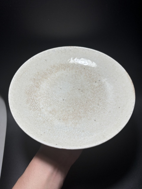 古玩陶瓷清中期·乾嘉時期哥釉七星盤拍賣，當前價格950元