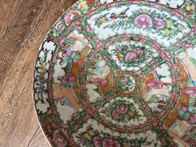 古玩陶瓷清咸豐廣彩人物故事紋超大型墩式碗拍賣，當前價格3288元