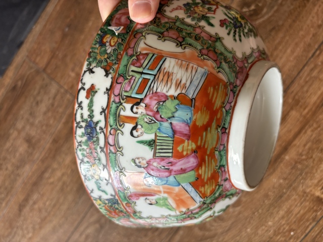 古玩陶瓷清咸豐廣彩人物故事紋超大型墩式碗拍賣，當前價格3288元