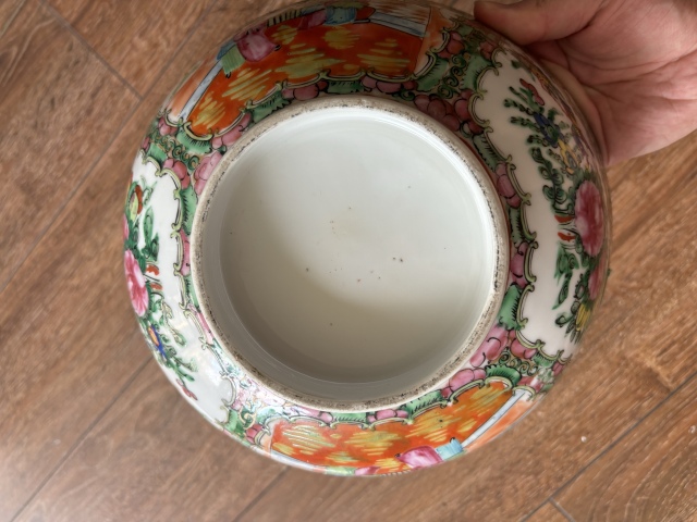 古玩陶瓷清咸豐廣彩人物故事紋超大型墩式碗拍賣，當前價格3288元