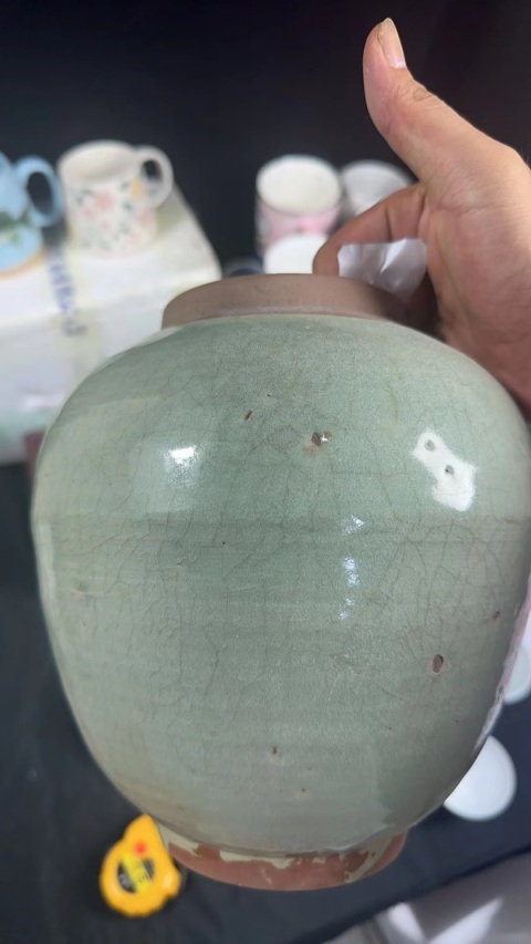 古玩陶瓷龍泉系青釉沙口罐拍賣，當前價格580元