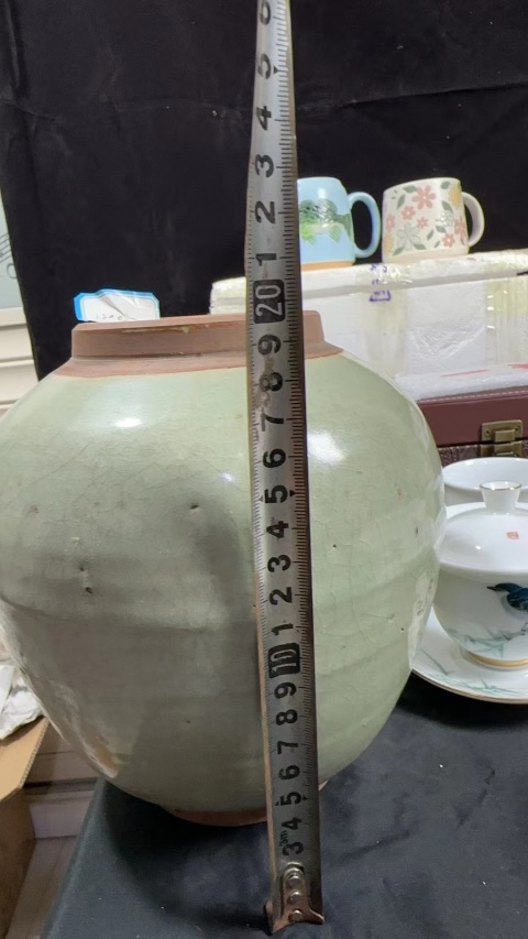 古玩陶瓷龍泉系青釉沙口罐拍賣，當前價格580元