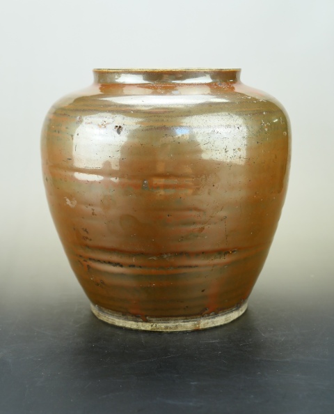 古玩陶瓷精品:明代定窯系紫金釉茶葉罐（1368年~1644年）拍賣，當前價格280元