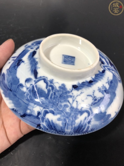 古玩陶瓷清·光緒 本朝款青花漁樵耕讀紋蓋碗拍賣,當前價格3800元