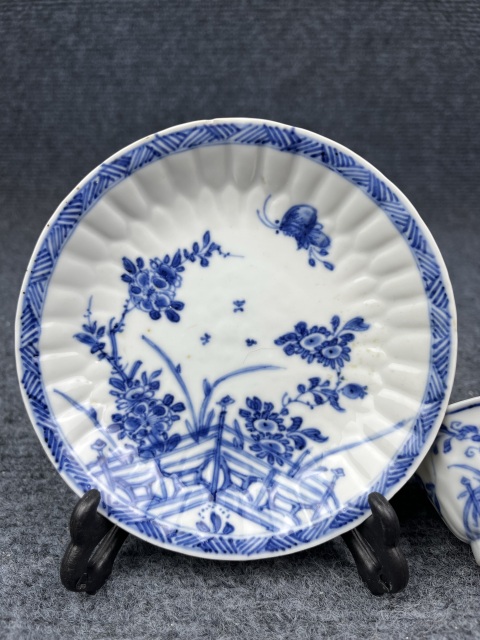古玩陶瓷青花花卉紋杯碟套拍賣，當前價格1888元