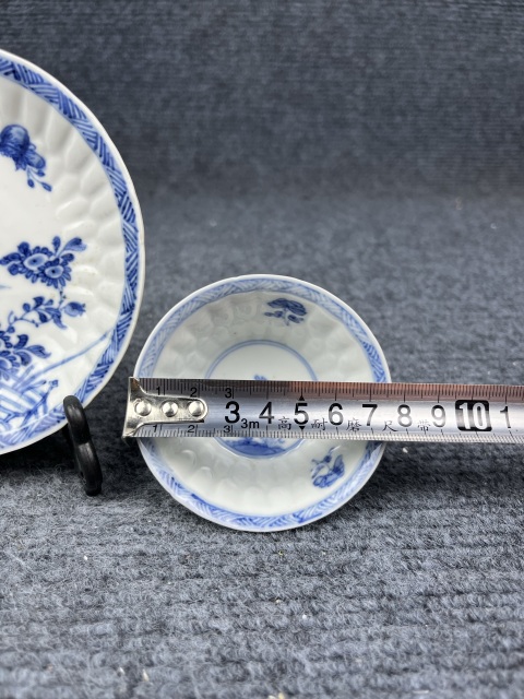 古玩陶瓷青花花卉紋杯碟套拍賣，當前價格1888元