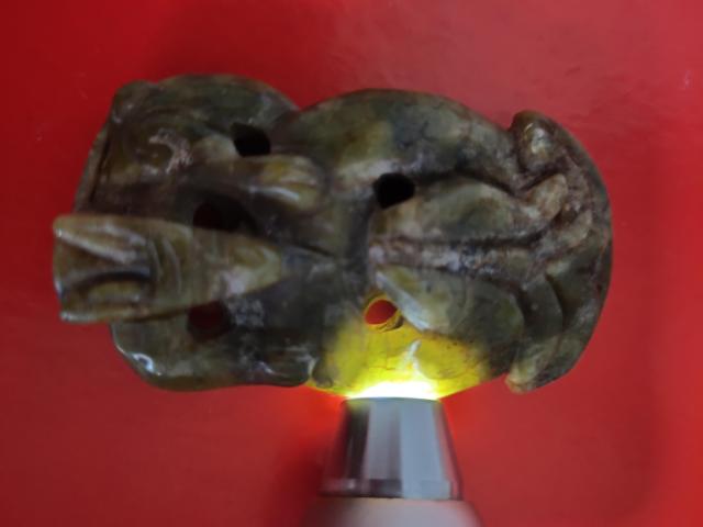 古玩玉器地方玉雕“龍紋佩”拍賣，當(dāng)前價(jià)格1200元