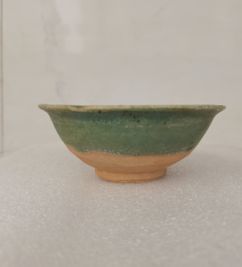 古玩陶瓷長沙窯綠釉葵口碗拍賣,當前價格0元