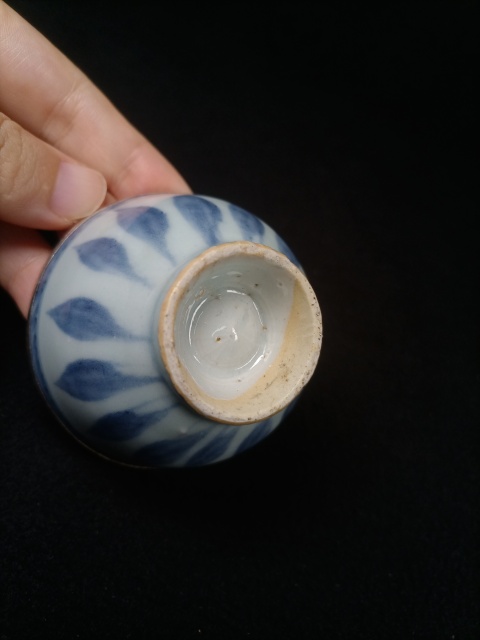 古玩陶瓷花卉紋青花杯拍賣,當前價格1200元