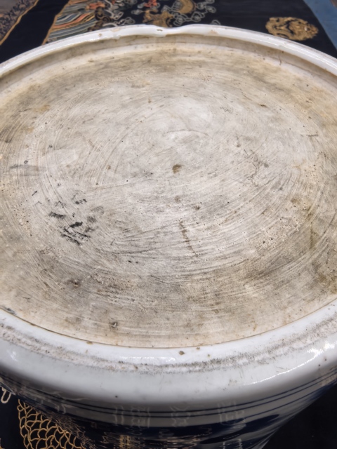 古玩陶瓷清中期大雞圖青花大筆海(口徑22厘米)拍賣,當前價格38888元