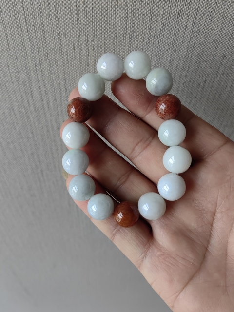 古玩玉器天然翡翠手串拍賣，當(dāng)前價格298元