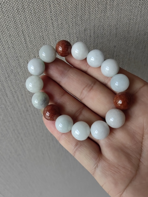 古玩玉器天然翡翠手串拍賣，當(dāng)前價格298元
