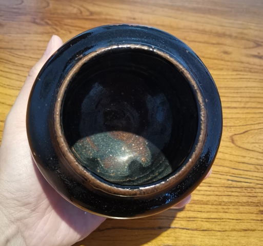 古玩陶瓷元黑釉鐵銹斑茶入拍賣，當前價格5000元