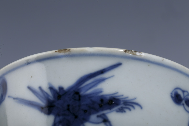 古玩陶瓷晚清同治款四季花卉斗笠蓋碗拍賣，當前價格388元