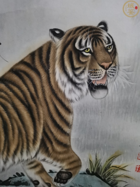 古玩字畫已故老中美協會員天津畫虎大師宗萬華雄風圖拍賣,當前價格12000元