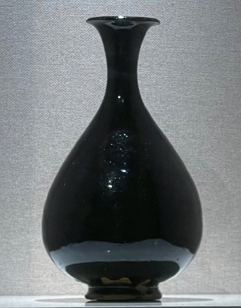 古玩陶瓷極品黑釉玉壺春瓶拍賣,當前價格45000元
