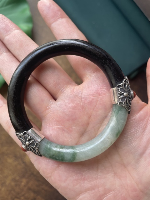 古玩玉器清代天然翡翠手鐲拍賣,當(dāng)前價(jià)格2850元