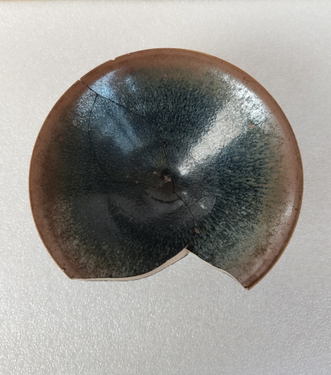 古玩陶瓷宋代當(dāng)陽峪窯油滴兔毫盞拍賣,當(dāng)前價格800元