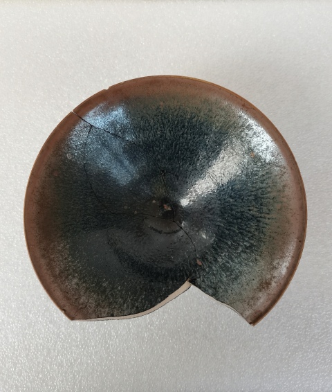 古玩陶瓷宋代當(dāng)陽峪窯油滴兔毫盞拍賣,當(dāng)前價格800元