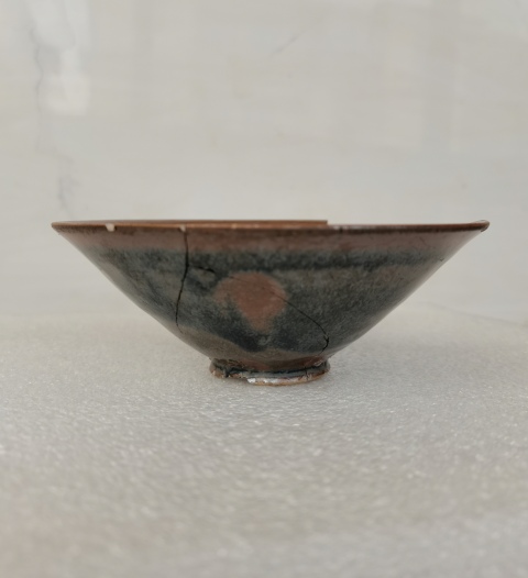 古玩陶瓷宋代當(dāng)陽峪窯油滴兔毫盞拍賣,當(dāng)前價格800元