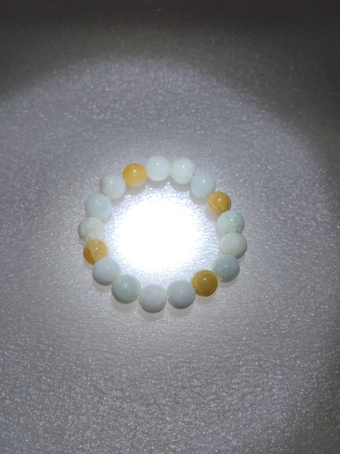 古玩玉器天然翡翠A刻花手串拍賣,當前價格260元
