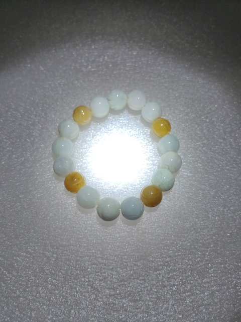 古玩玉器天然翡翠A刻花手串拍賣,當前價格260元