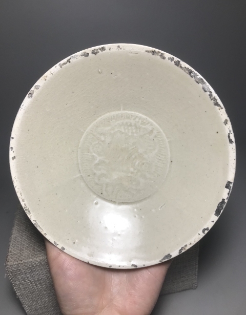 古玩陶瓷【南宋】青白釉雙魚出筋淺盤【館藏級】拍賣,當前價格1800元