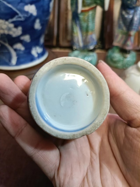 古玩陶瓷晚清祭藍釉花觚拍賣,當前價格4888元