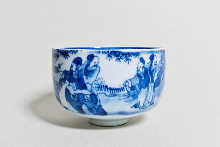 古玩陶瓷清晚期·青花細(xì)路竹林七賢紋缸式杯拍賣,當(dāng)前價(jià)格3800元